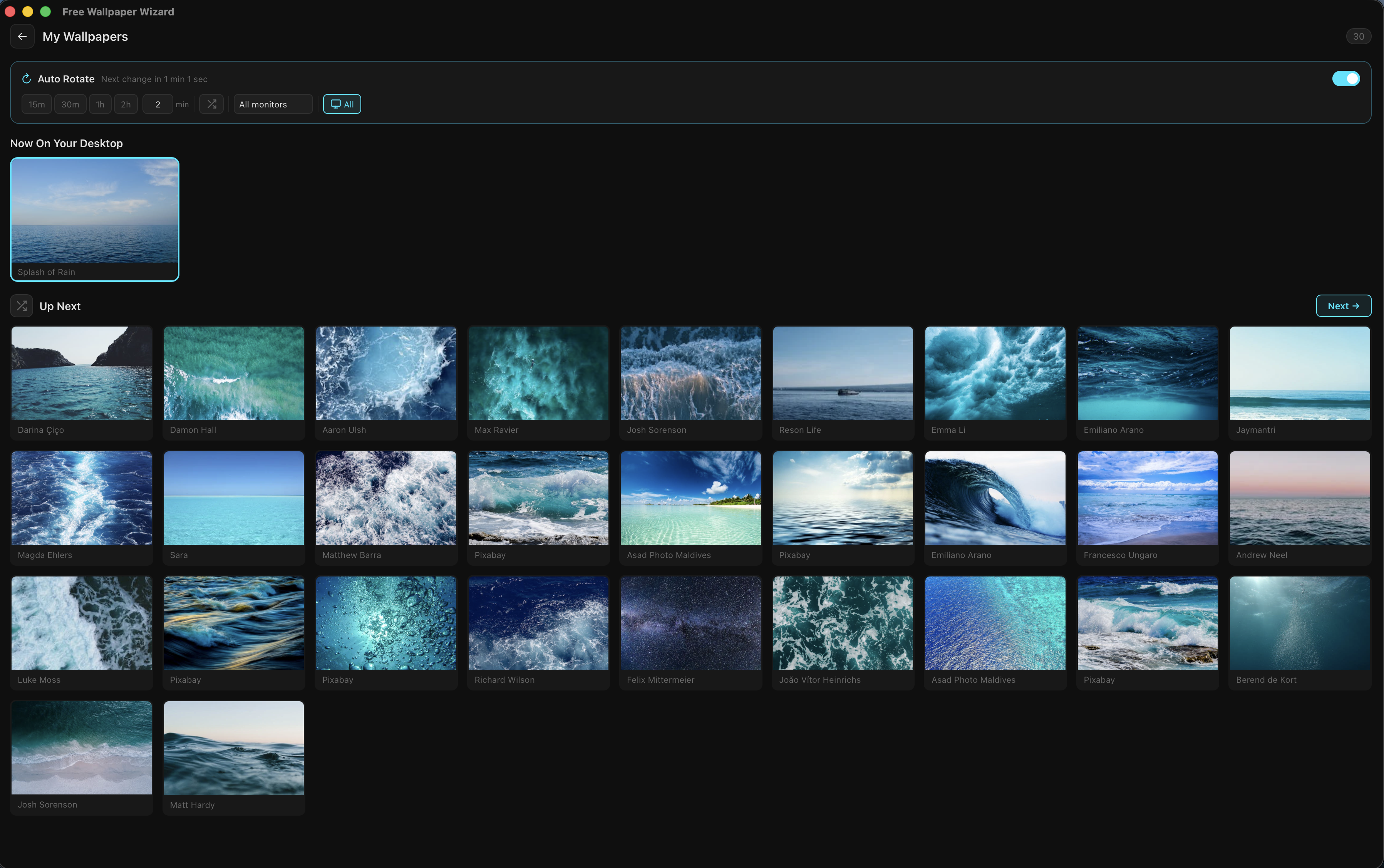 Free Wallpaper Wizard — My Wallpapers with rotation